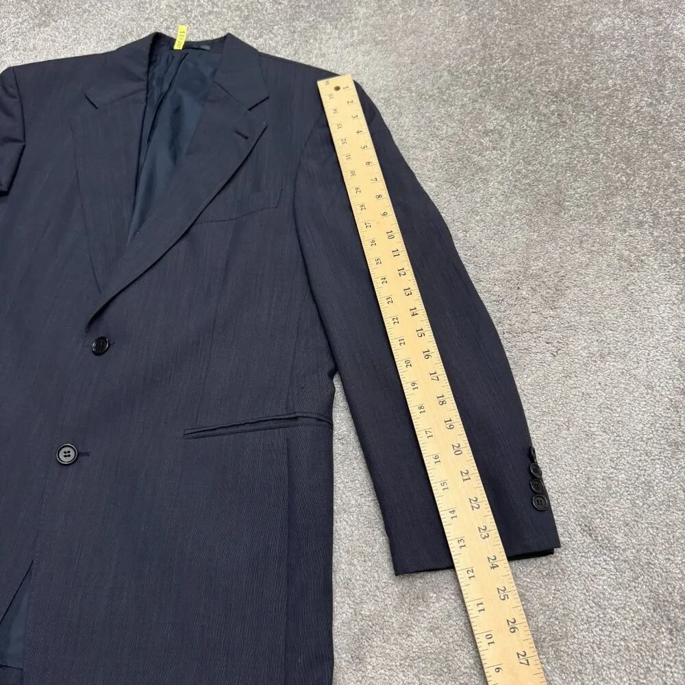 Hugo Boss Apollon Olymp Suit Blazer Jacket Men 40R Navy Blue Virgin Blue Classic